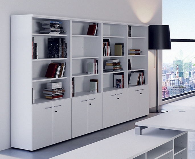 Bibliothèque de bureau professionnelle à niches ouvertes